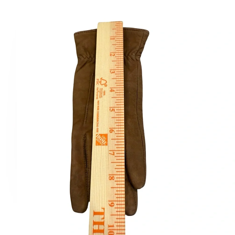 Vintage 70’s Fownes Brown Nubuck Leather Gloves Women’s Large